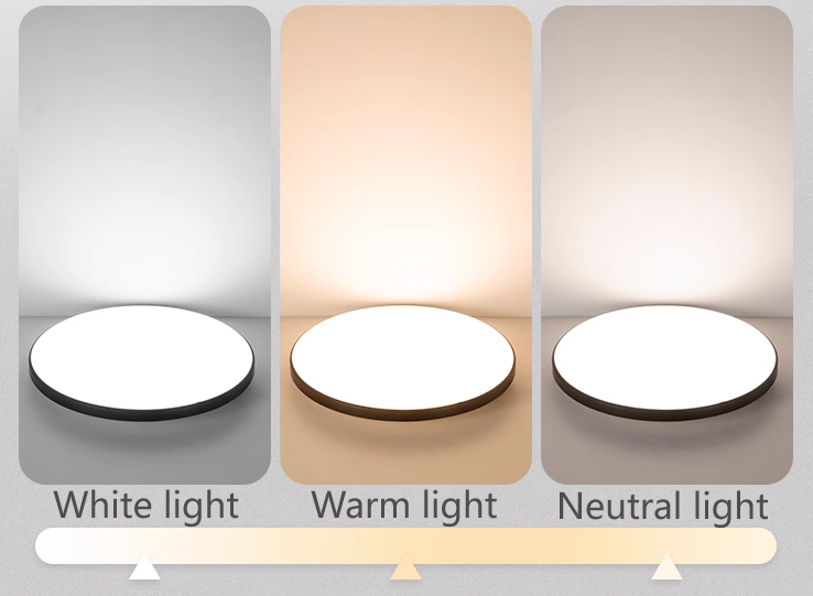Lámpara de techo de succión simple ultrafina de tres colores